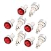 Aexit 10 Pcs Lighting fixtures and controls Power Illuminated Recessed Signal Panel Indicator Pilot Light Red 220V