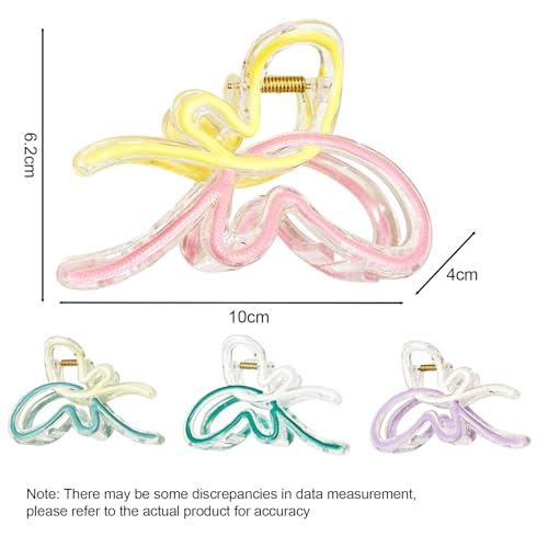4 Pcs Womens Hair Clips, Large Aesthetic Hair Clips, Hair Claw, Large Claw Clips for Thick Hair Gradient, Big Hair Clips - Image 2