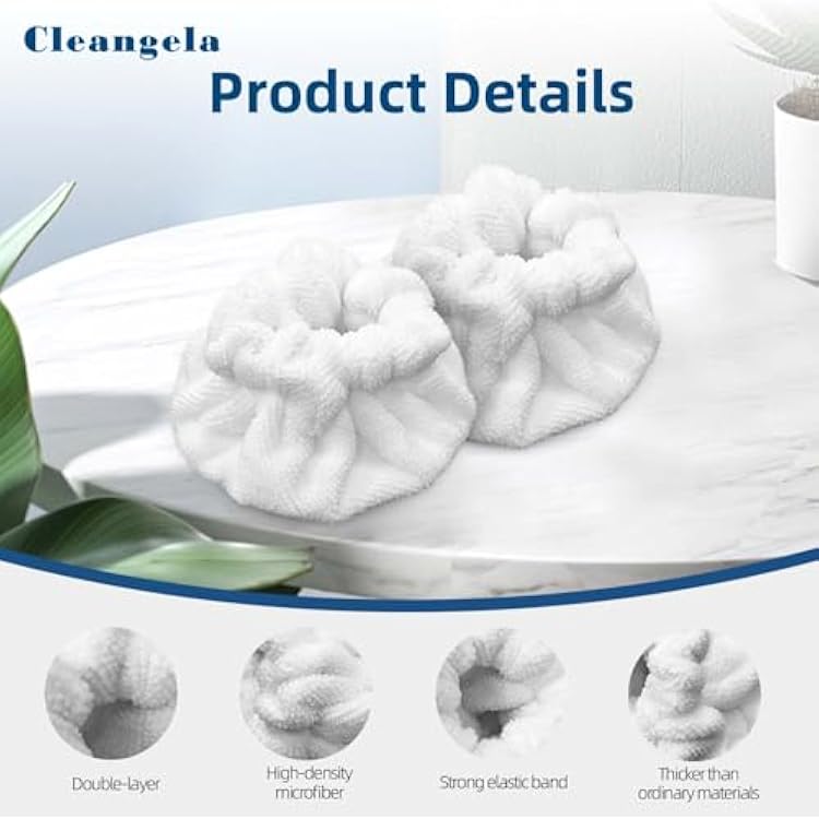12 Pack Small Triangle Bonnets Microfiber Cloths Cover for Steam Cleaner Compatible with Bissell Steam Shot, Dupray, Wagner, McCulloch, Comforday, PurSteam, Universal Steam Cleaner Mop Pads