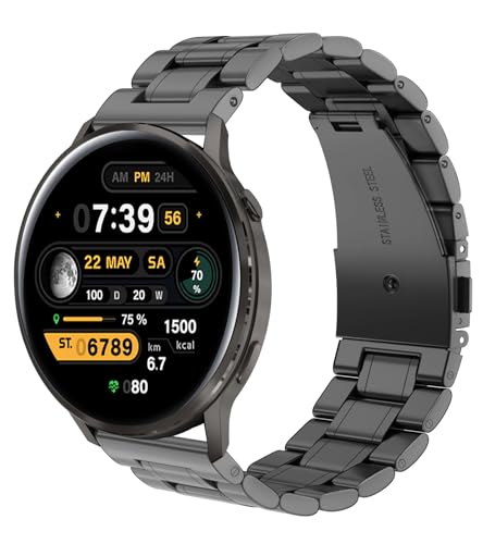 Bracelet Garmin Venu 4 45mm en acier inoxydable - Style affaires métallique