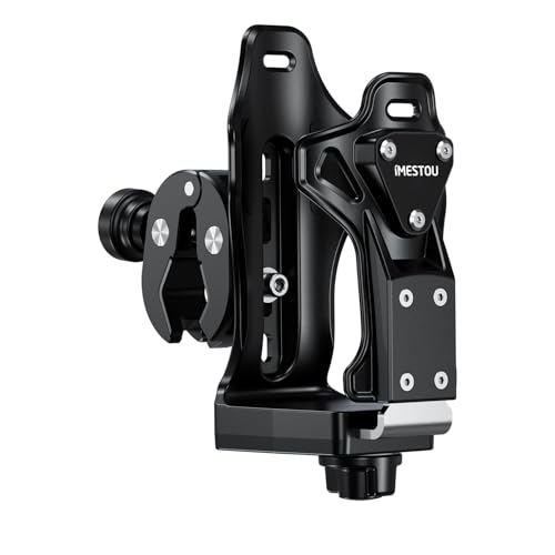iMESTOU Soporte para Tazas de Moto Antirrobo, Soporte para Botella de Agua ATV Compatible con Botellas de 50 a 90 mm de Diámetro, con 12,7 33mm Abrazadera de Metal se Adapta para ATV Scooter...
