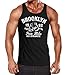Neverless® Herren Tank-Top Boxen Iron Mike Brooklyn Retro Design Muskelshirt Muscle Shirt schwarz M