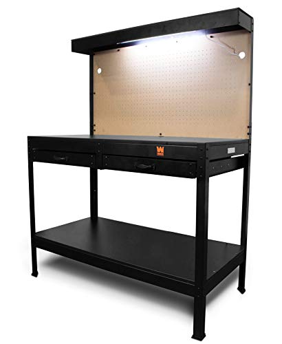 Comparison: Home Depot Workbench With Drawers 5 WEN WB4723T 48-Inch Workbench with Power Outlets and Light, Black