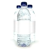 25 Printable Water-Resistant White Water Bottle Labels for Inkjet, 7 x 2 inches