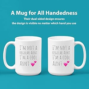 Panvola I'm Not A Regular Aunt I'm A Cool Aunt Gifts Mother's Day From Niece Nephew Sister Brother Husband Boyfriend New Tia Ceramic Coffee Mug (White, 15 oz) Panvola Im Not A Regular Aunt Im A Cool Aunt Gifts Mothers Day From Niece Nephew Sister Brother Husband Boyfriend New Tia Ceramic Coffee Mug White 15 oz
