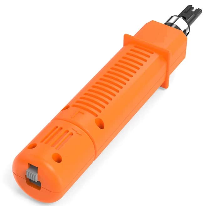 Scalebee Punch Down Impact Tool,Network Wire Stripper,Multifunctional Stripping Cutter Hand Tool for All Types of 110 Modules (Orange)