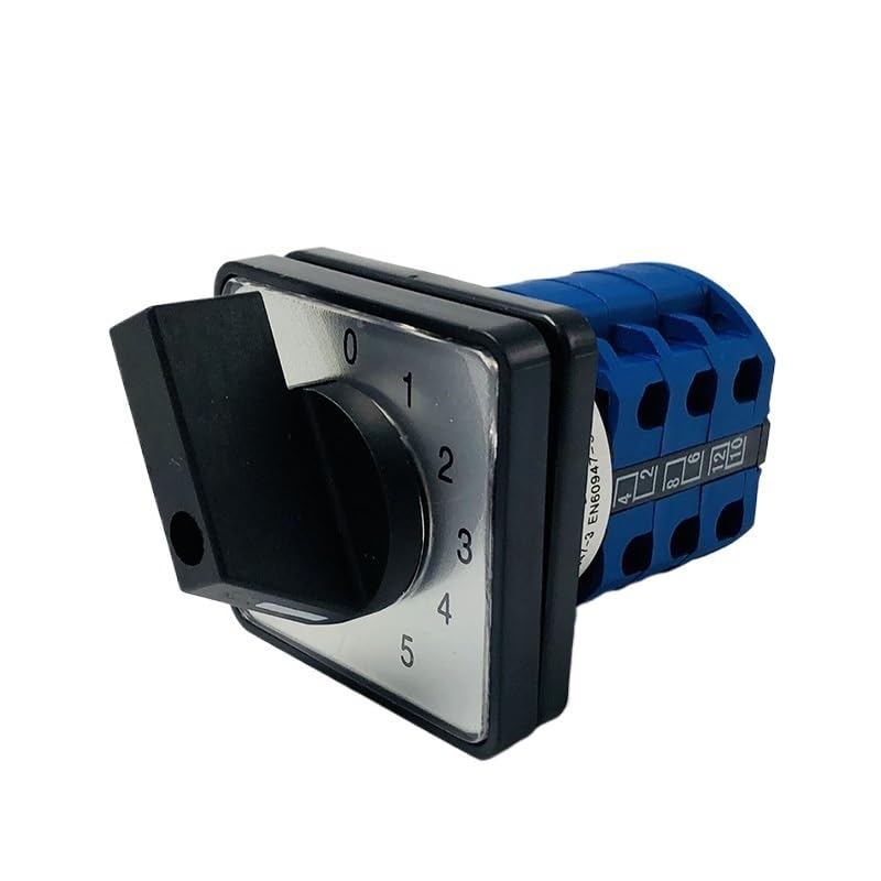 20/3 Rotary Switch 6 Position 690V 20A 3 Poles Universal Changeover Cam Main Switches Silver Circuit Control