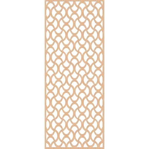 Image of Resort Decorative Pierced Fretwork Wood Wall Panels, 25 3 /8 inchW x 64 3 /8 inchH x 1 /4 inchT, Hickory