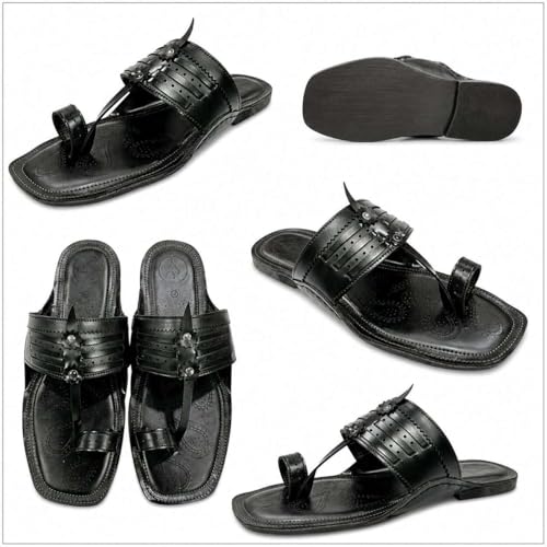 Image of Men's Kolhapuri Chappals Ethnic Slippers For Men Traditional Kolhapuri Sandals Casual Flip Flops For Men