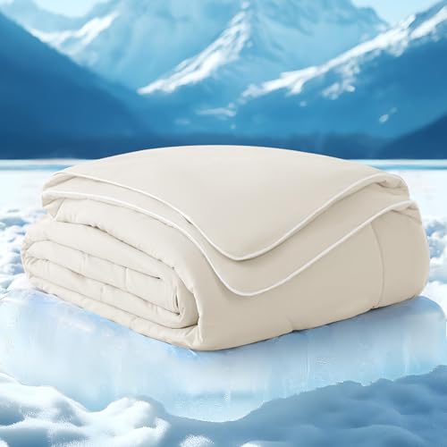 Bedsure Cooling Blankets for Hot Sleepers - Cooling Comforter, Cold Summer Blanket Queen Size for...