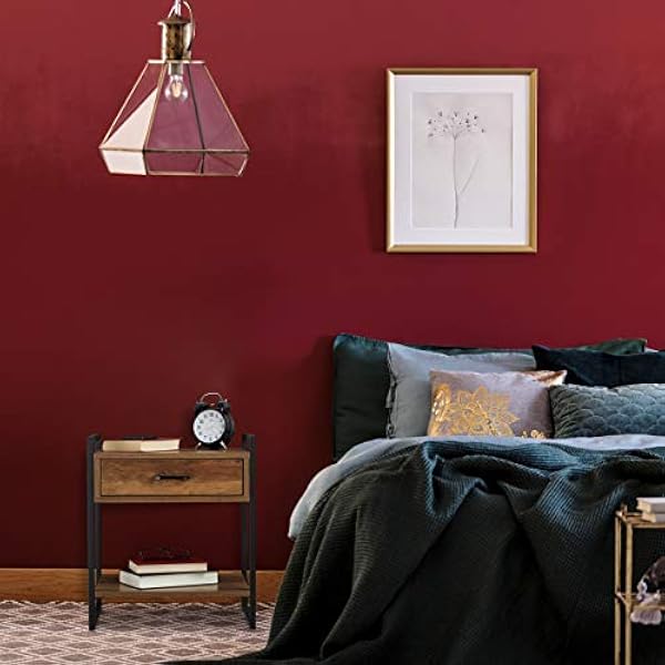 Relaxdays 2 прикроватных тумбочки с ящиком, в стиле индастриал, кофейный столик, для гостиной и спальни, 50 x 43 x 37 см, под дерево/черный