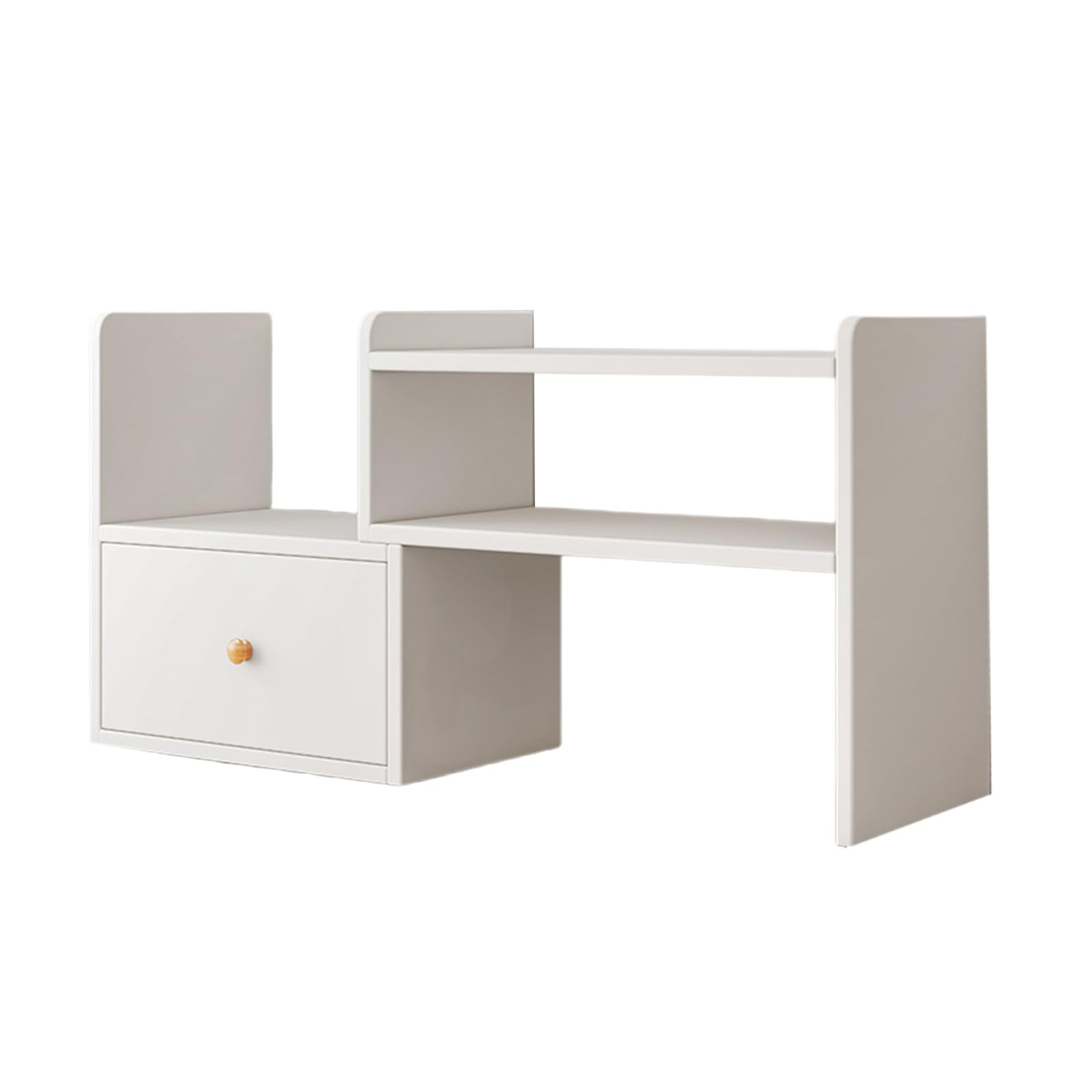 Buxuaaaa Easy Assembly Wood Desktop Shelf Flexible Storage & Display Rack Multipurpose Desktop Bookshelf Adjustable Shelf Easy Assembly