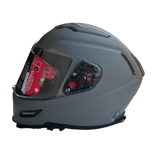 Image of SMK Agnar Full Face Helmet, Dual Visor, Clear Pinlock 70 Ready, ISI , Dot & Ece 22.06 Certified