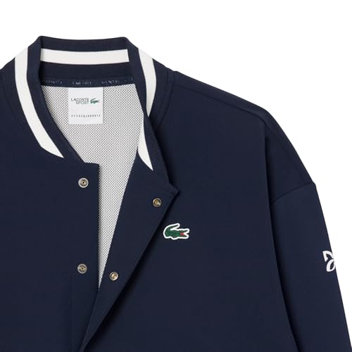 Lacoste Men's Sport Tennis x Novak Djokovic Jacket, Navy Blue/Flour, Large2