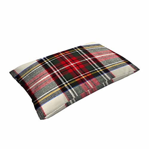 Mugod Rectangle Pillow Cover Red And White Wool Plaid Scottish Tartan Pattern,Decorative Pillowcase For Sofa/Couch/Bedroom/Living 20X30 Inches #TOP2