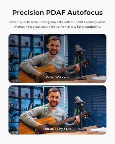Image of OBSBOT Tiny 3 Lite 4K AI PTZ Webcam with Spatial Audio, Tri-Mic, Voice Control & AI Tracking, 1 /2 inch Sensor, HDR, 1080p@120FPS | Webcam for PC, Laptop, Streaming & Meetings | 2 Year Warranty