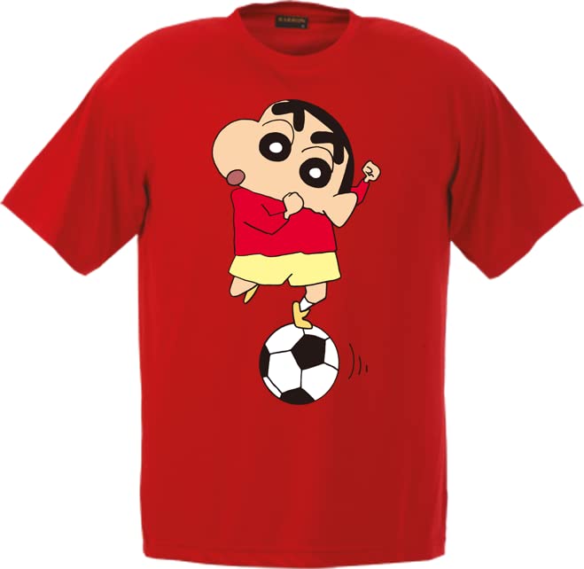 r&s creationsShin Chan Boys & Girls Regular Fit Pure Cotton Half Sleeves T Shirt