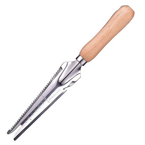 jiaguan Wooden handle Manual Weeder Tool Weed Puller Garden Weeder Shovel for Garden Digging...