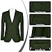 Retro 3 Piece Suit Men Slim Fit Formal Tweed Blazer Vest Pants Wool Prom Green Men Tuxedo M