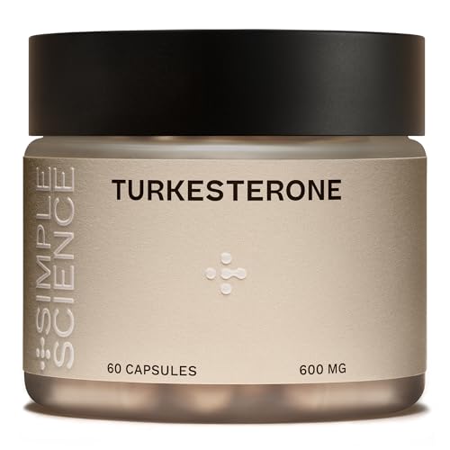 Simple Science Turkesterone 1200mg | 20% Ecdysteroids | HPCD Complex for Optimal Absorption | 60 x 600mg Capsules | High Strength & Lab Tested Sports Performance Supplement | Made in the UK