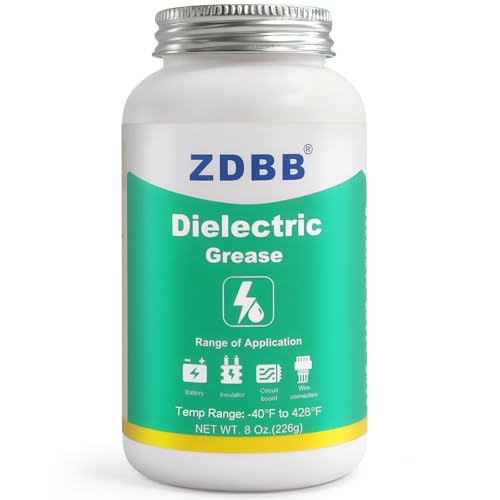 ZDBB Dielectric Grease for Automotive Electrical Connectors, Electric Silicone Paste with a Brush, Di Electric Grease Spark Plug, Battery Terminal, Wiring, Marine Against Salt Corrosion 8 oz (1pcs)