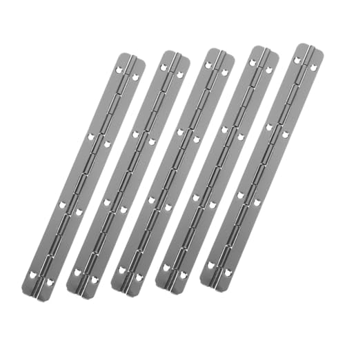 FUNOMOCYA 5 Pcs Piano Hinge Cabinet Hinges Heavy Duty Hinge Hinges for Cabinet Doors Hinges for Wood Long Hinges Metal Hinges for Boxes Metal Hinges for Crafts Piano Metal Hinge Iron Black