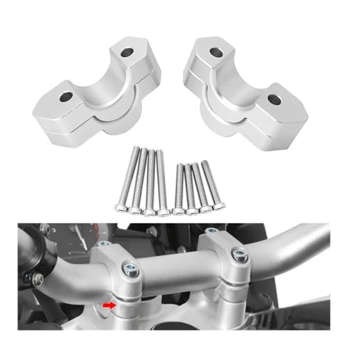 Réhausseur de guidon R1300GS en aluminium CNC robuste 15mm 30mm pour té de fourche moto - 2