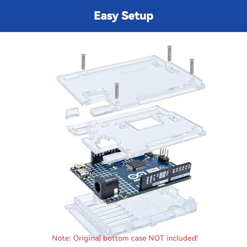 Image of SunFounder Transparent Acrylic Case Compatible with Arduino UNO R4 Minima (Original Bottom Case NOT Included)