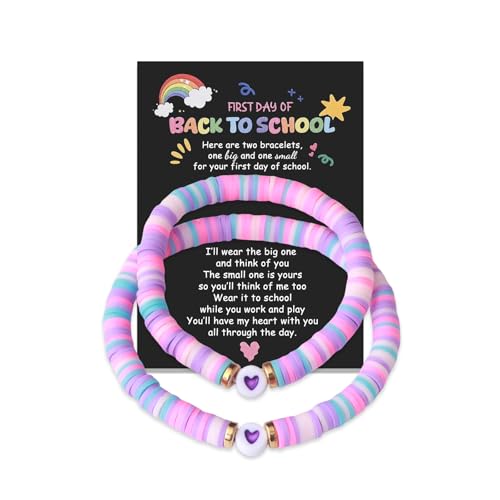 Image of First Day of Kindergarten /School Bracelet Gift, Back to School Bracelet Mommy and Me