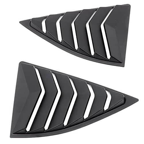 Zspart Rear Window Louvers Pp Fits For 2010-2015 For Chevrolet Camaro,Matte Black Rear Left Driver And Right Passenger Side Window Quarter Louver Cover #TOP1