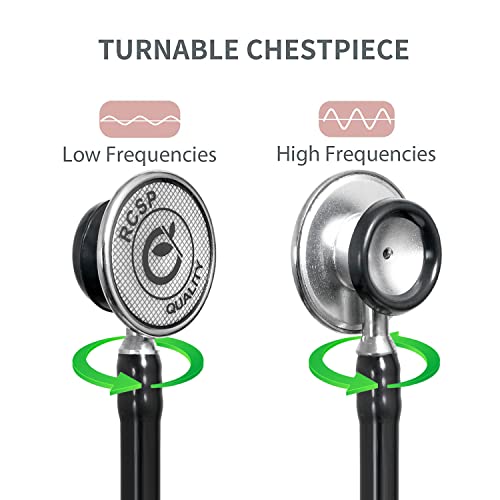 Image of RCSP Stethoscope for Doctors Micro Plus Students Medical Professional Version Black