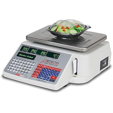 Detecto DL1060 Deli Scale with Integral Printer, 60 lb. x 0.02 lb. Cover