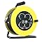Cable Reel,4 Socket,Power Switch,50m Portable Outdoor Extension Lead Reel with Winding Handle and Thermal Cut Out for Workshop, Garden