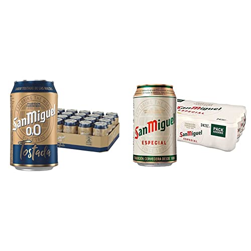 Miniatura 8 de San Miguel 0,0 Tostada - Cerveza 00, Tostada, Pack de 24 x 33 cl - 0.0% Volumen de Alcohol & Especial Cerveza Premium Lager, Pack de 24 Latas x 33cl, Cerveza con 5,4% Volumen de Alcohol
