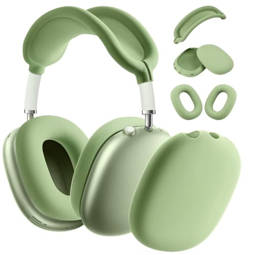 Ainiv Funda de Silicona para AirPods MAX, Funda de Almohadillas para los oídos, Funda para Diadema para Auriculares AirPod, Accesorios antiarañazos, Protector de Silicona Suave para Apple AirPods MAX