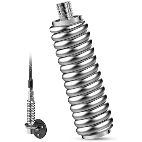 Marketty Antenna Spring SS-3H Heavy Duty Stainless Steel Antenna Spring,Works with Antennas up to 60" Long and Standard 3/8" x 24 Threads Cover