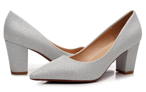 Image of VenusCelia Women's Lewin Pump Chunky Heel Shoe