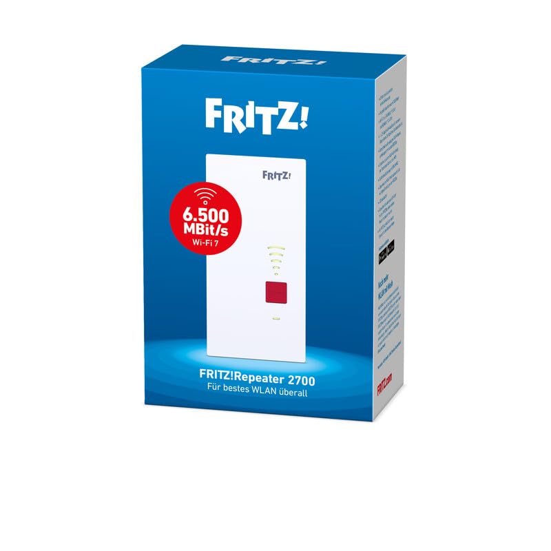 Fritz!Repeater 2700 (ultrasnelle Wi-Fi 7 met maximaal 6.500 Mbit/s, geoptimaliseerd wifi-bereik, wifi-mesh, eenvoudige installatie, hoogste veiligheidsstandaard dankzij WPA3/2, Duitstalige versie) - Afbeelding 4