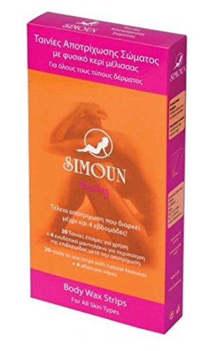 Simoun Body Wax Strips 20 Count.