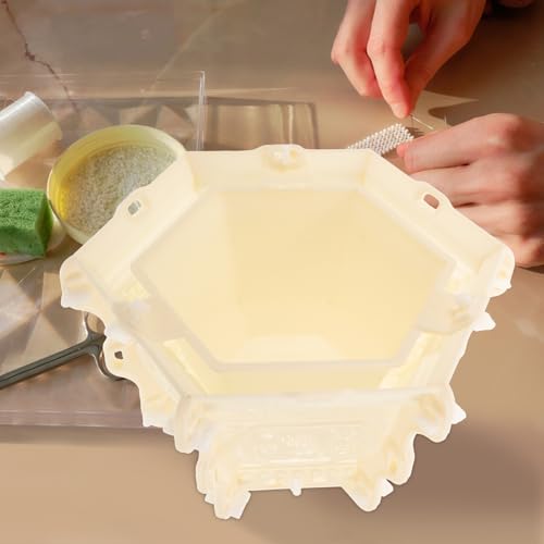 Moule béton réutilisable plastique pour pot de fleurs durable DIY - 5