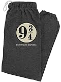 Popfunk Harry Potter Hogwarts Express Tickets Unisex Jogger Sweatpants for Men and Women, Charcoal Heather, Large
