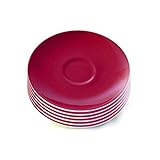 Flirt by R&B 516135 Doppio Espresso-Untere/Untertasse Ø 12 cm, Porzellan, rot (6er Pack)