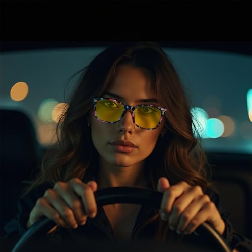 Night Driving Glasses for Men, Polarized Glasses,Fit over Men Women Anti Glare HD Night Vision Glasses2