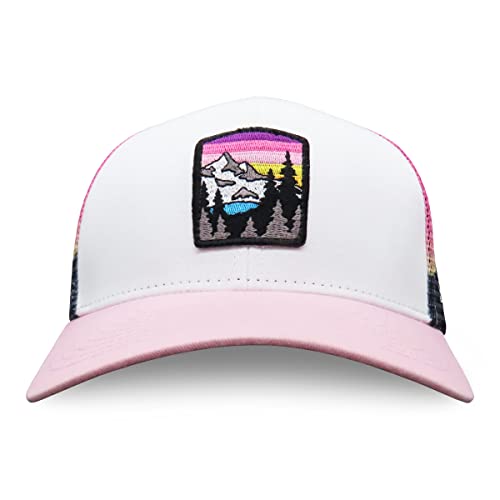 Grace Folly Womens Trucker Hat- Usa (Pink Alpine) #TOP2