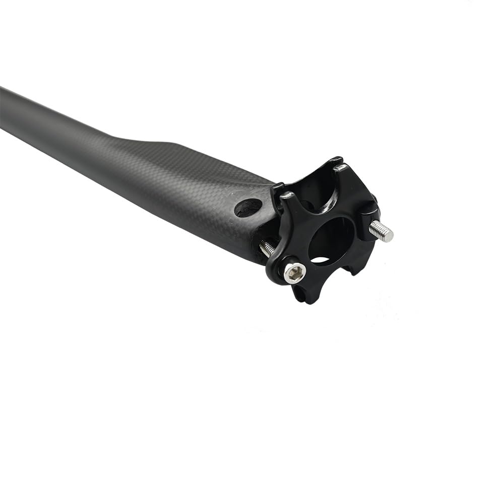 Fahrradsattelstütze aus 3K-Carbonfaser, ultraleicht, für Mountainbike und Rennrad, Sattelrohr, Fahrradteile, 27,2/30,8/31,6 x 350/400 mm (Matt, 30,8–400 mm)
