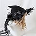 GUKAIIIZLDFGL Black Witch Hats for Women Lolita Magic Wizard Hat for Adult Halloween Costume Witch Hat with Bowknot Cosplay Accessory