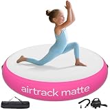 Airspot ginnastica artistica rotundità，diametro 100CM di altezza di 20CM ginnastica Tappetino da Ginnastica Gonfiabile Artistica Materasso Yoga Taekwondo con Pompa elettrica