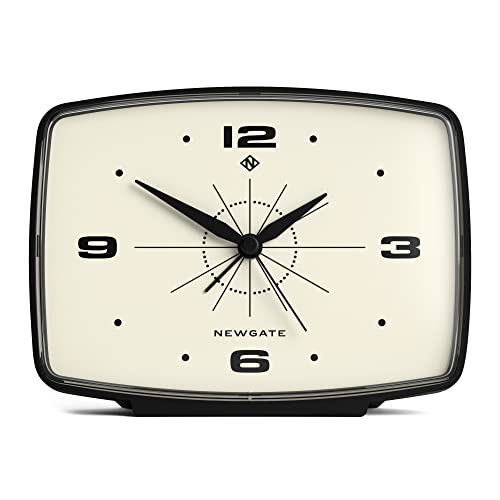 Newgate® Brooklyn alarm clock, Matt Black, 10.5 x 14 x 5.5 cm