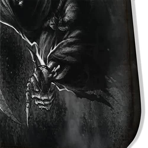 Whxm Area Rug 39X60In Grim Reaper Skull Death Soft Flannel Microfiber Bathroom Carpet Non-Slip Floor Mat Bathtub Accessories Ljn, White 17 #TOP6