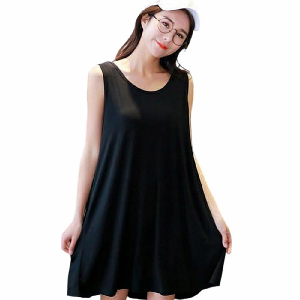 Amazon.co.jp: ワンピース タンクトップ 接触冷感 薄手 Aライン